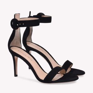 Gianvito Rossi - Portofino Black Leather Sandals